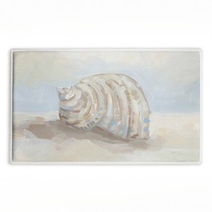 Stupell Industries Rounded Seashell on Shore Printed Plush Bathroom Floor Mat, design by JJ Design House LLC - 1 of 4