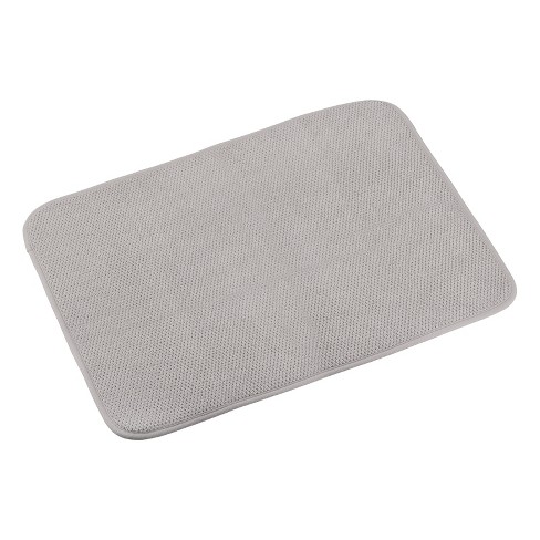 Unique Bargains Microfiber Ultra Absorbent Reversible Soft Dish Drying Mat 19.69 X 14.97 Grey 2 Pcs Target