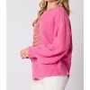 Women's Christmas Tree Lurex Thread Embroidery Sweater - Peach Love - 3 of 4
