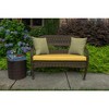 Casual Cushion Solid Sunbrella Fabric 1-Piece Indoor/Outdoor Wicker Bench Cushion, 43.5"W x 19.5"L - 2 of 4