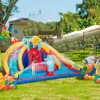 Outsunny 5-in-1 Inflatable Water Slide, Kids Castle Bounce House with Slide, Pool, Basket, Climbing Wall, Carry Bag, Repair Patches - 3 of 4