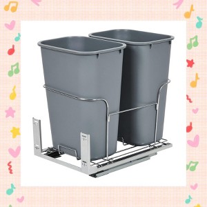 Garvee 1×30 QT Garbage Waste Recycling Bin - Pull-Out Trash Can with Full Extension Slides, Space-Saving Design - 1 of 4