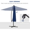 10' Cantilever Tilt Offset Patio Umbrella w/ UV & Water Safe Material & Cross Base (Weight Not Included) - 4 of 4