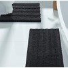Home Mart Goods 2 Piece Dark Grey Soft Cozy Plush Chenille Bath Mat & Contour Bath Rug - 2 of 4