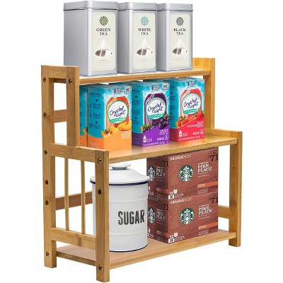Sorbus 3-Tier Bamboo Kitchen Countertop Organizer - Stores spices, seasonings, and household items — фото 5