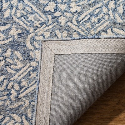 Hand-Tufted Artisan Blue Wool Rug 24" x 4"