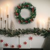 Sullivans Artificial 24" LED Mixed Pine Christmas Wreath with Flocking, Pinecones and Berries, Green, Indoor Christmas Decor - 4 of 4