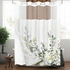 Liner Green Eucalyptus Leaves Shower Curtain, 72x72 Inch, Waterproof, See - Through Top, Hotel Luxury Double Layer - 2 of 4