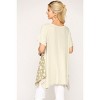 Slickblue Women's Knit Tunic Top, Star Texture with Shark Bite Hem, Relaxed Fit, Golden Sand, S - 4 of 4