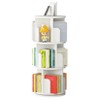 3-Layer Rotating Bookshelf - 360 Degree Rotating, White Wood Grain, Compact Space-Saving, Modern Design, Multi-Layer Small Bookcase - 4 of 4