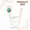 Unique Bargains Alloy Rhinestones Tassel Chain Hanging Fashion Durable Oral Brooch - 2 of 4