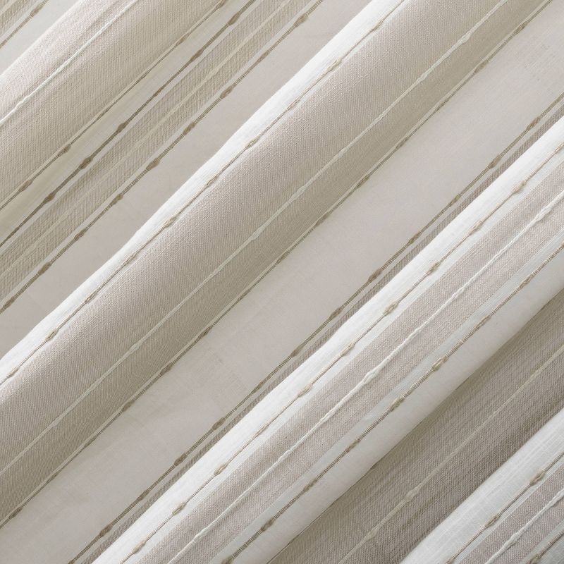 Slub Texture Stripe Cotton Curtain - Archaeo, 4 of 10
