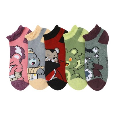 Care Bears X Universal Monster Women's 5-Pair Ankle Socks-OSFA
