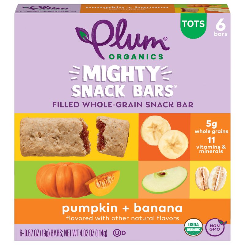 Plum Organics Mighty Pumpkin Banana Baby Snacks - 6ct/4.02oz, 1 of 14