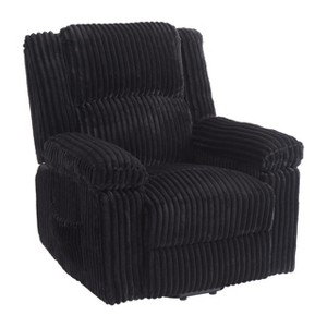 Corduroy Recliner Chair w/ Handle & Pillow Top Arms - 400LB Capacity Manual Recliner, Thick Padding & Side Pocket for Home - 1 of 4