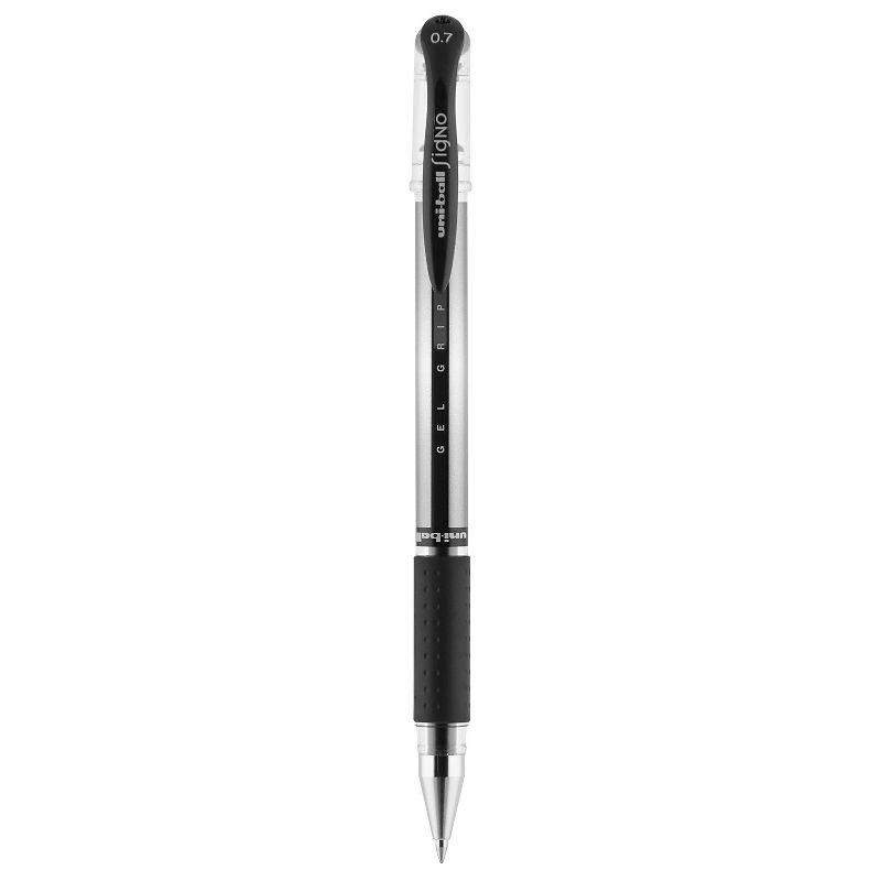 uni-ball Gel Grip Gel Pens Medium Point Black Ink Dozen (65450), 2 of 10