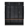 Okak Shoe Cabinet, Freestanding Shoe Organizer with 4 Shelves and 8 Doors, Shoe Storage Cabinet for Entryway, Living Room, Hallway, Black - 4 of 4
