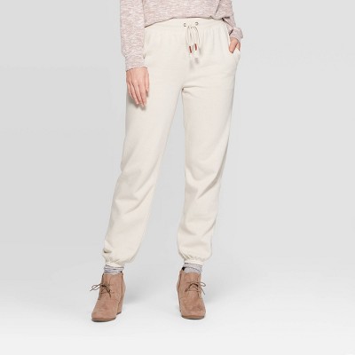 cream womens jogger pants