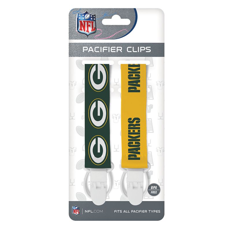 BabyFanatic Officially Licensed Unisex Pacifier Clip 2-Pack - NFL Green Bay Packers - Officially Licensed Baby Apparel, 3 of 6