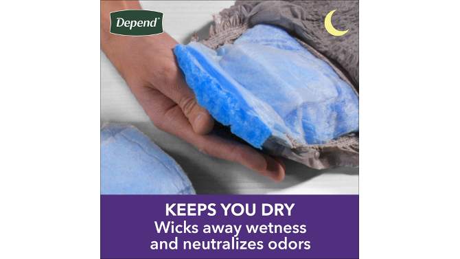 Depend Night Defense Incontinence Disposable Underwear for Men - Overnight Absorbency, 2 of 8, play video