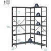 COUCHETA 69 Inch Tall 5-Tier L-Shaped Corner Bookshelf - Heavy Duty Metal Frame, 10 Open Shelves, Space-Saving Design - 3 of 4