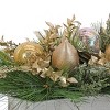 HGTV 11" Champagne Wishes Decorated Mixed Greenery Christmas Artificial Plant Arrangment - 2 of 3