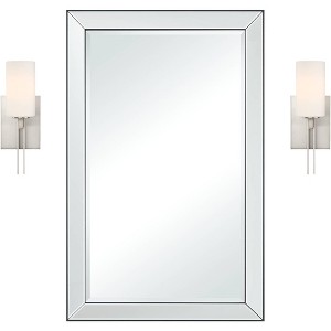 Possini Euro Design Possini Euro Ludlow Wall Sconce Set with Uttermost Verne Wall Mirror - 1 of 4