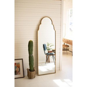 Full-Length Modern Brass Arch Mirror – 70.5" Tall by Kalalou - 1 of 3