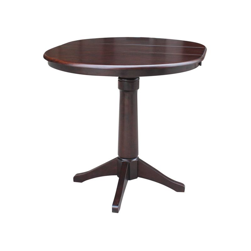 36" Magnolia Round Top Counter Height Dining Table with 12" Leaf - International Concepts, 3 of 5