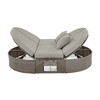 Nestfair Wicker Outdoor Patio Day Bed with Adjustable Backrests and Cushions Gray - 4 of 4