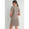 Hello Miz Casual Crew Neck Tee Shirt Maternity Dress with Pockets - 3 of 4