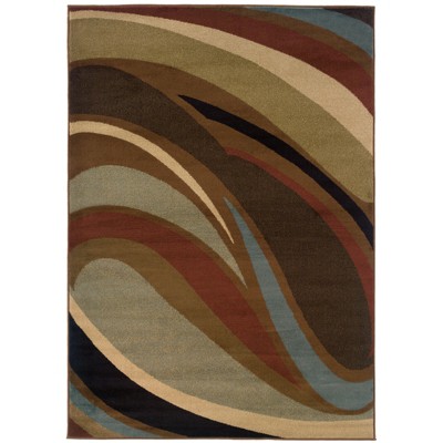 Oriental Weavers Hudson 2666F Brown/ Multi Indoor Area Rug - 1'10" x 3'3"