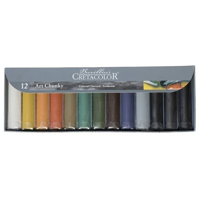 Art Chunky Charcoal Set Multicolor 12ct - Cretacolor