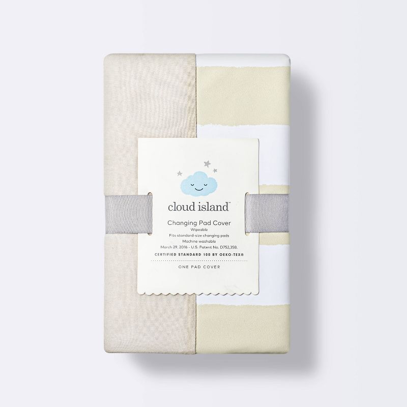 Wipeable Changing Pad Cover - Khaki Stripes - Cloud Island&#8482;, 4 of 5