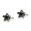 Chisel Stainless Steel Polished 5mm Black Star Cubic Zirconia Stud Earrings - 4 of 4