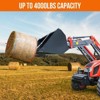 TROPOW Heavy-Duty Bale Spear Attachment (4000LB Capacity),Red/Black Quick-Attach Fork with 2x17.5" Stabilizers for Bobcat &Skid Steer Loaders - 2 of 4