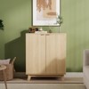 Wood 2 Doors Adjustable Shelves Buffet Cabinet with Storage for Dining Room, Kitchen or Living Room - 2 of 4