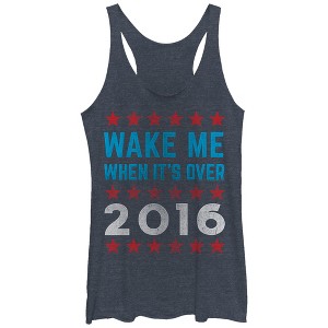 Women's Lost Gods Election Wake Me When It's Over 2016 Racerback Tank Top - 1 of 3
