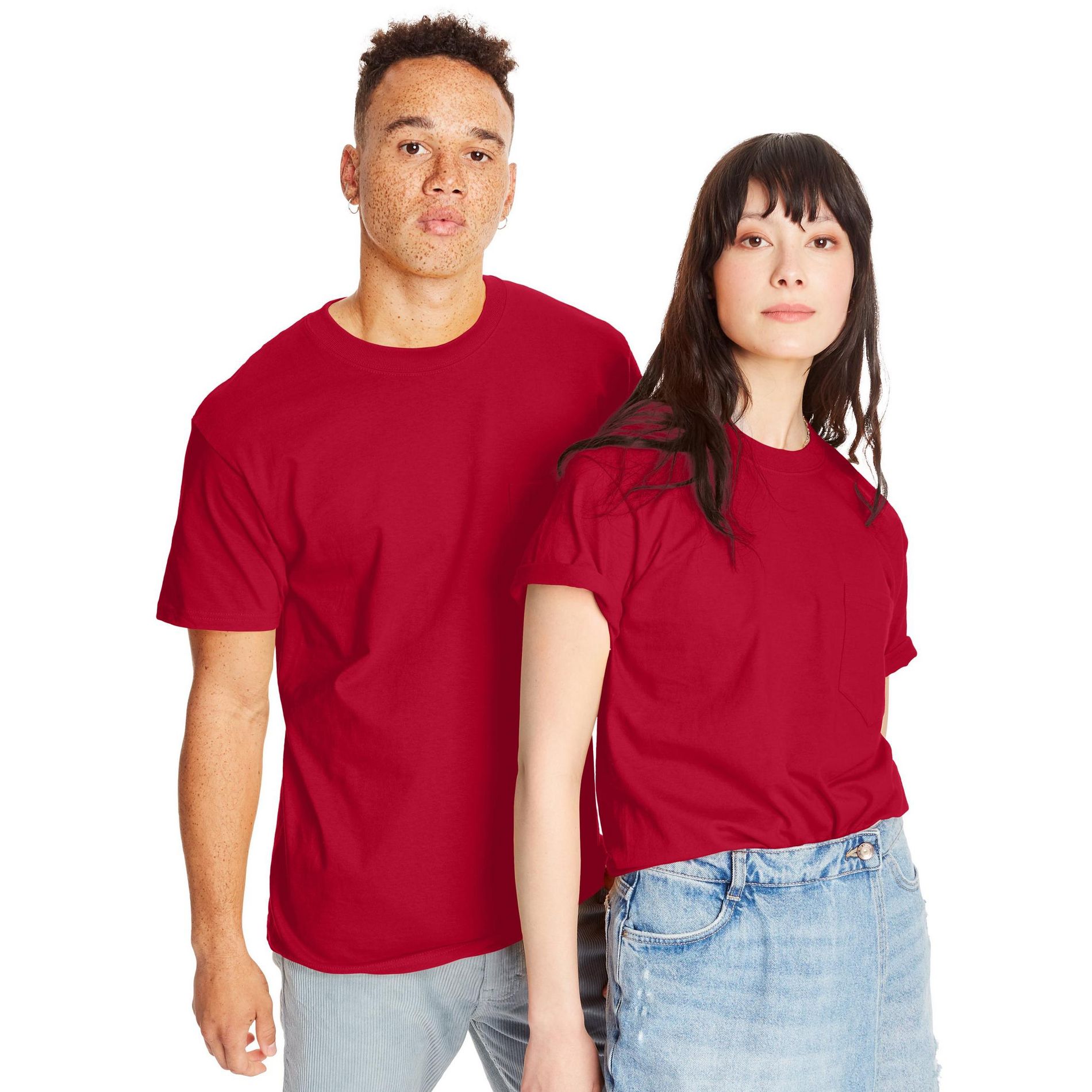 Hanes Beefy-T Unisex Pocket T-Shirt, Value 2-Pack