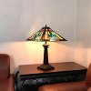 Chloe Lighting Taite Tiffany-style 2 Light Mission Table Lamp 16" Shade - 2 of 3