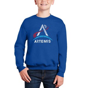 LA Pop Art NASA Artemis Logo - Boy's Word Art Crewneck Sweatshirt - 1 of 3
