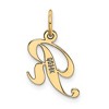 Black Bow Jewelry 14k Yellow Gold Ella Collection Small Fancy Script Initial Pendant A-W - 3 of 4