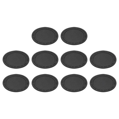 Unique Bargains Rubber Silicone Black Coasters