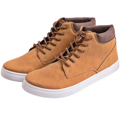 Мужские Alpine Swiss Keith Mens High Top Fashion Sneakers Lace up Casual Boots Tan 10 M US — фото 7