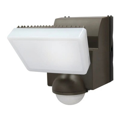 IQ America Motion Security Flood Light, Battery-Powered, 500 Lumen LED, Wall/Eave Mount for Closet, Shed, Attic, Garage, Grill, Bronze