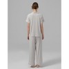 Dream Valley® Women's Button Down Short Sleeve Shirt and Pants 2 Piece Pajama Set - 4 of 4