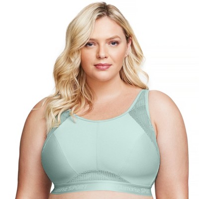 Curvy Couture Women's Sheer Mesh Plunge T-shirt Bra Olive Waves 36C