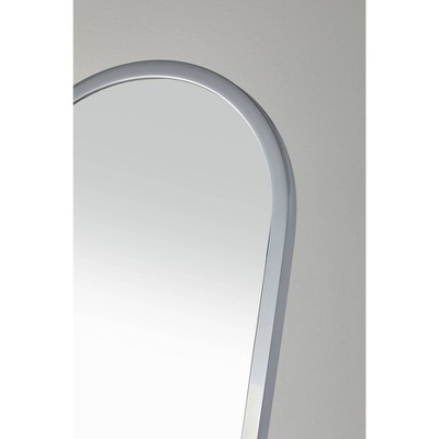 Elegant Silver Full-Length Freestanding Rectangular Mirror