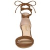 Allegra K Women's Kitten Heel Open Top Lace-Up Sandals - 2 of 4