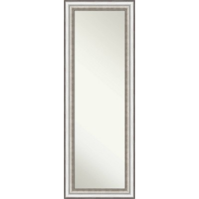 19" x 53" Salon Silver Framed On the Door Mirror - Amanti Art